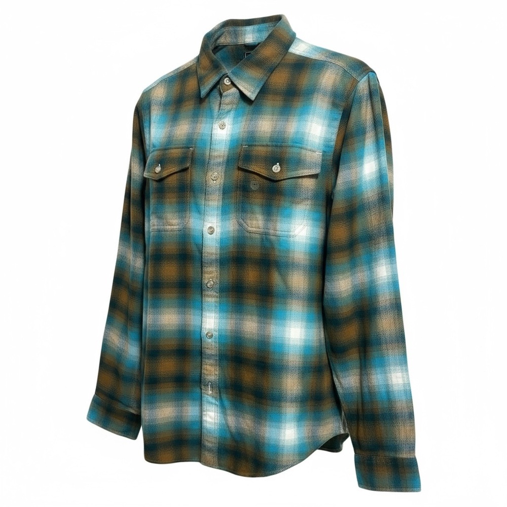 Eddie Bauer Outdoor Outfitters Mr Adventurer 4sFlannel Shirt Sz M Blue Plaid